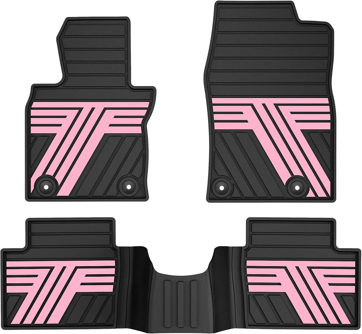 Multi-Color Floor Mats for Mazda 3 2019-2026 Sedan, Blossom Pink