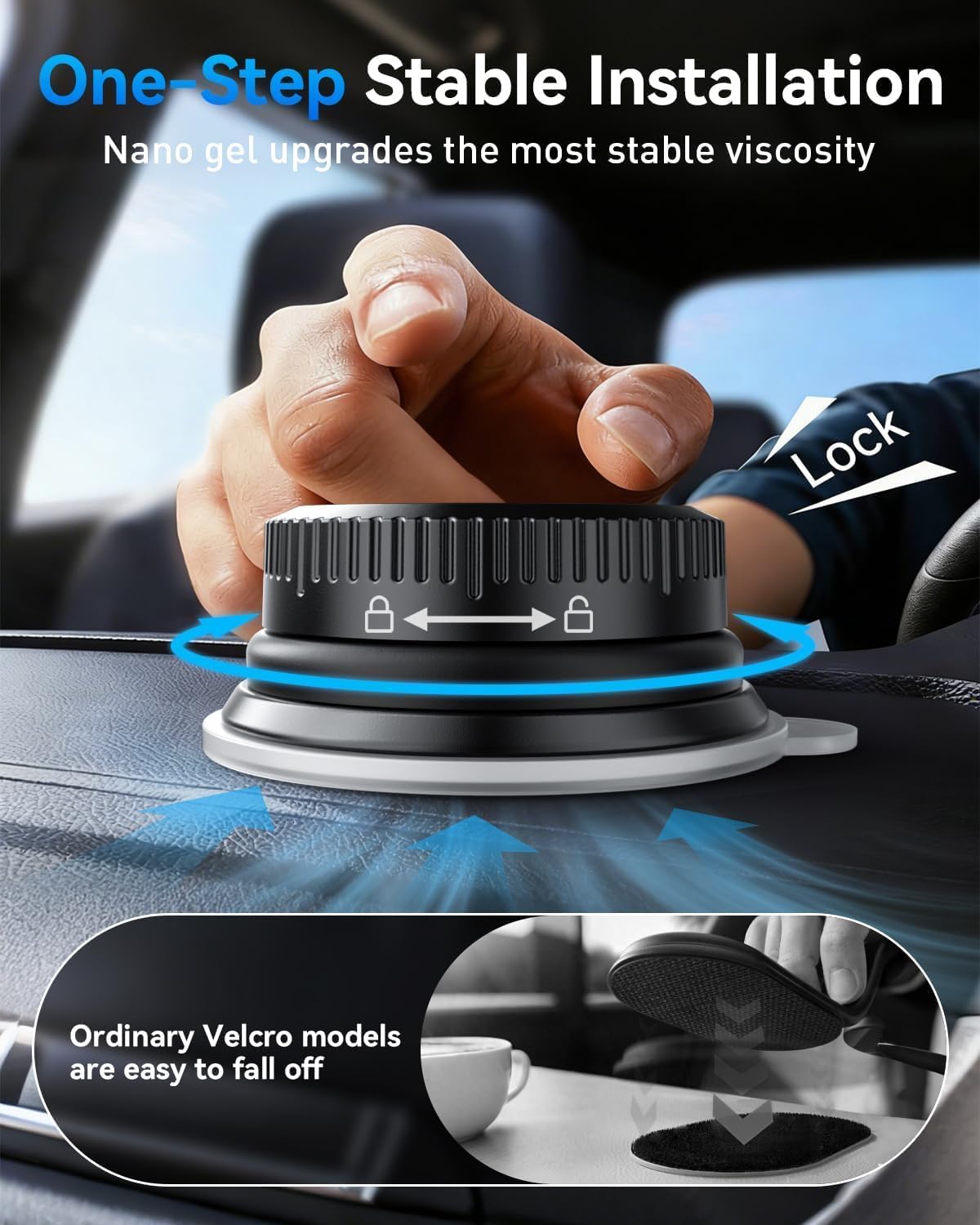 15W Magnetic Wireless Car Charger Mount, Flexible Bendable Aluminum Arm [360° Adjustable], Upgraded Adhesive Suction Cup Base, Dashboard Windshield Fast Charging Phone Holder for iPhone 17