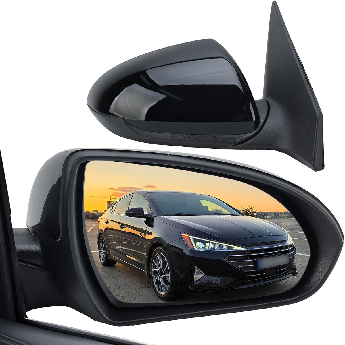 Passenger Side Mirror Compatible with 2017-2020 Hyundai Elantra Heated
