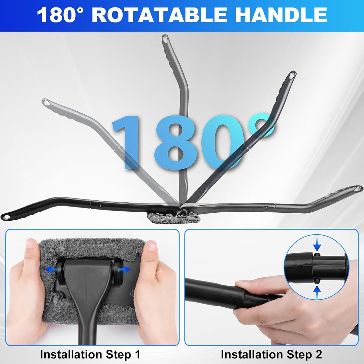 THINKWORK Windshield Cleaner Tool, Detailing Kit Interior with Brush Set