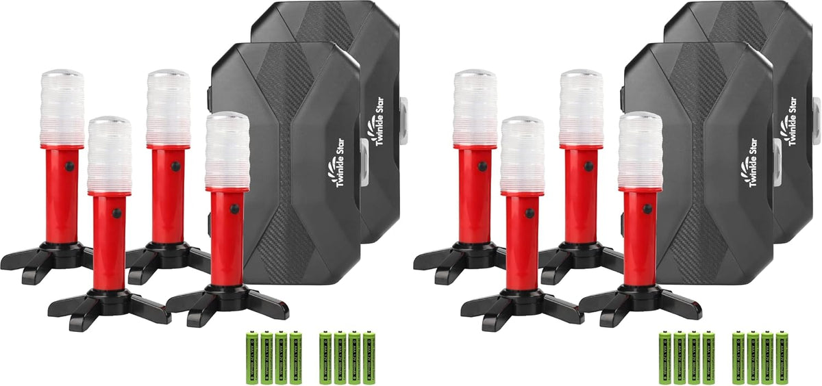 Twinkle Star LED Safety Strobe Road Warning Light, Set of 4