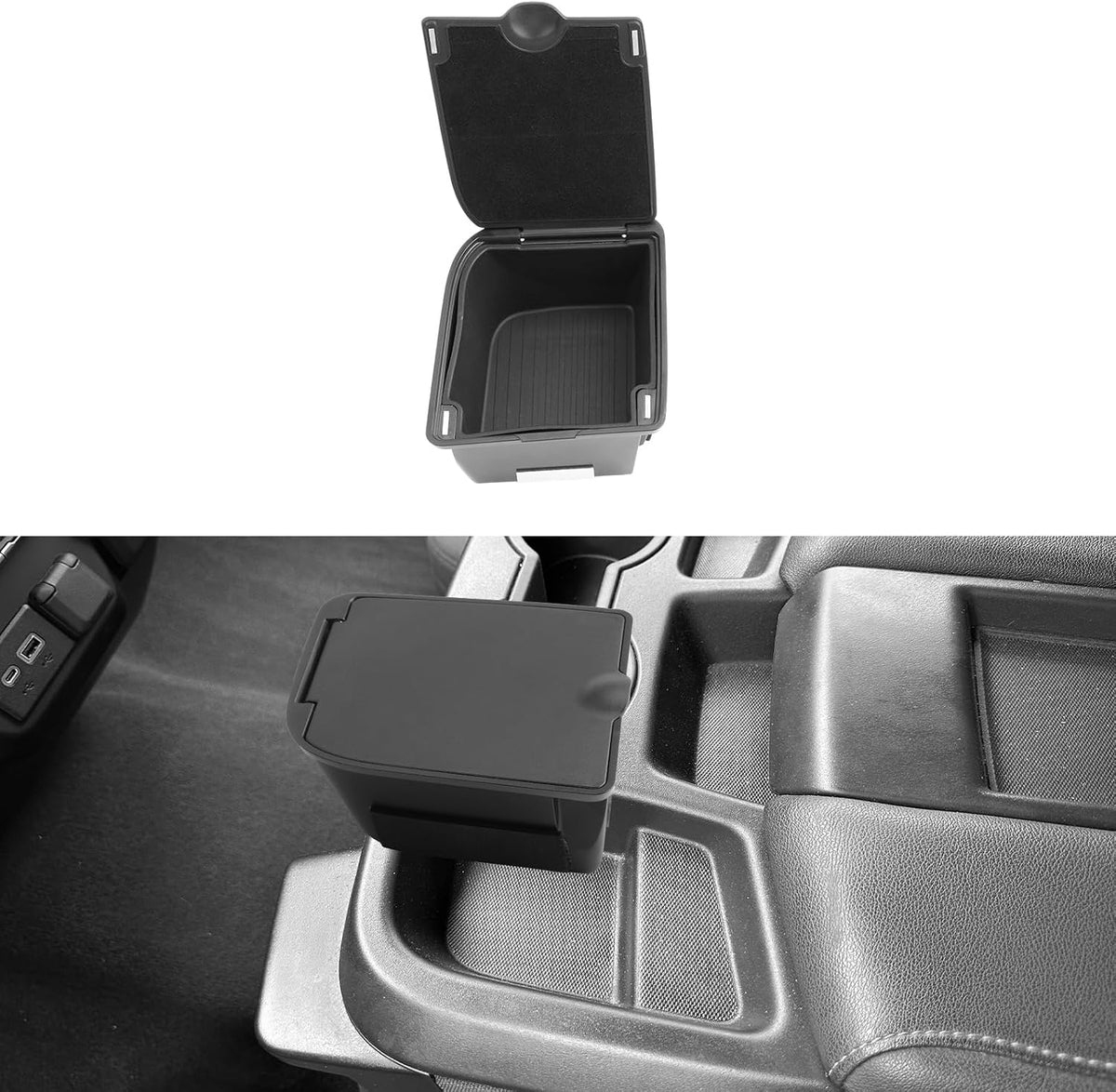 2026 Silverado HD Center Console Organizer - For 2024-2026 Chevy Silverado 2500 HD/3500 HD Accessories TPE Center Console Organizer - Under Screen Organizer Only Fit Full Console w/Bucket Seats