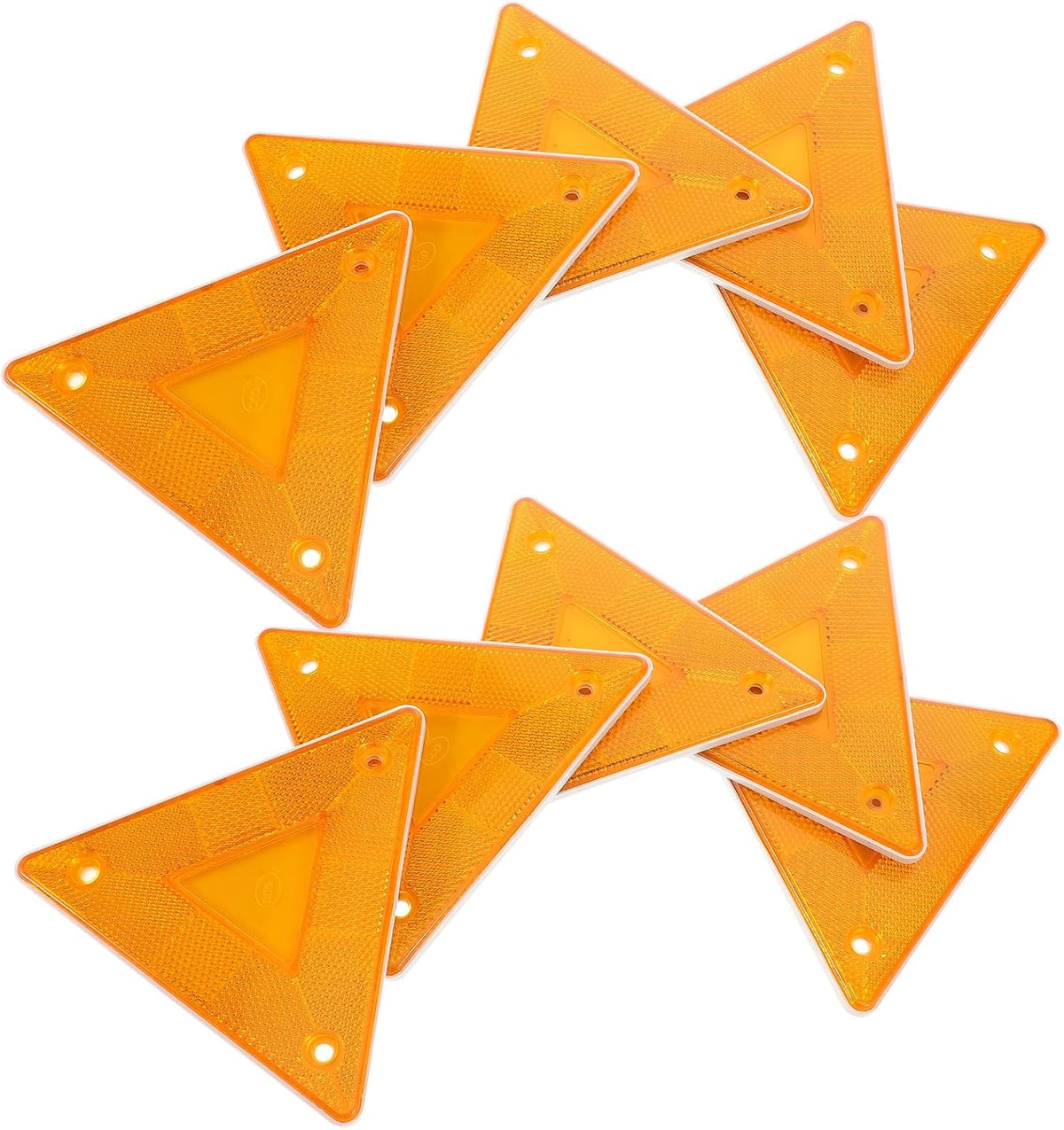 NUOBESTY 10pcs Plastic Reflective Triangle Safety Sign for Rear Bumper