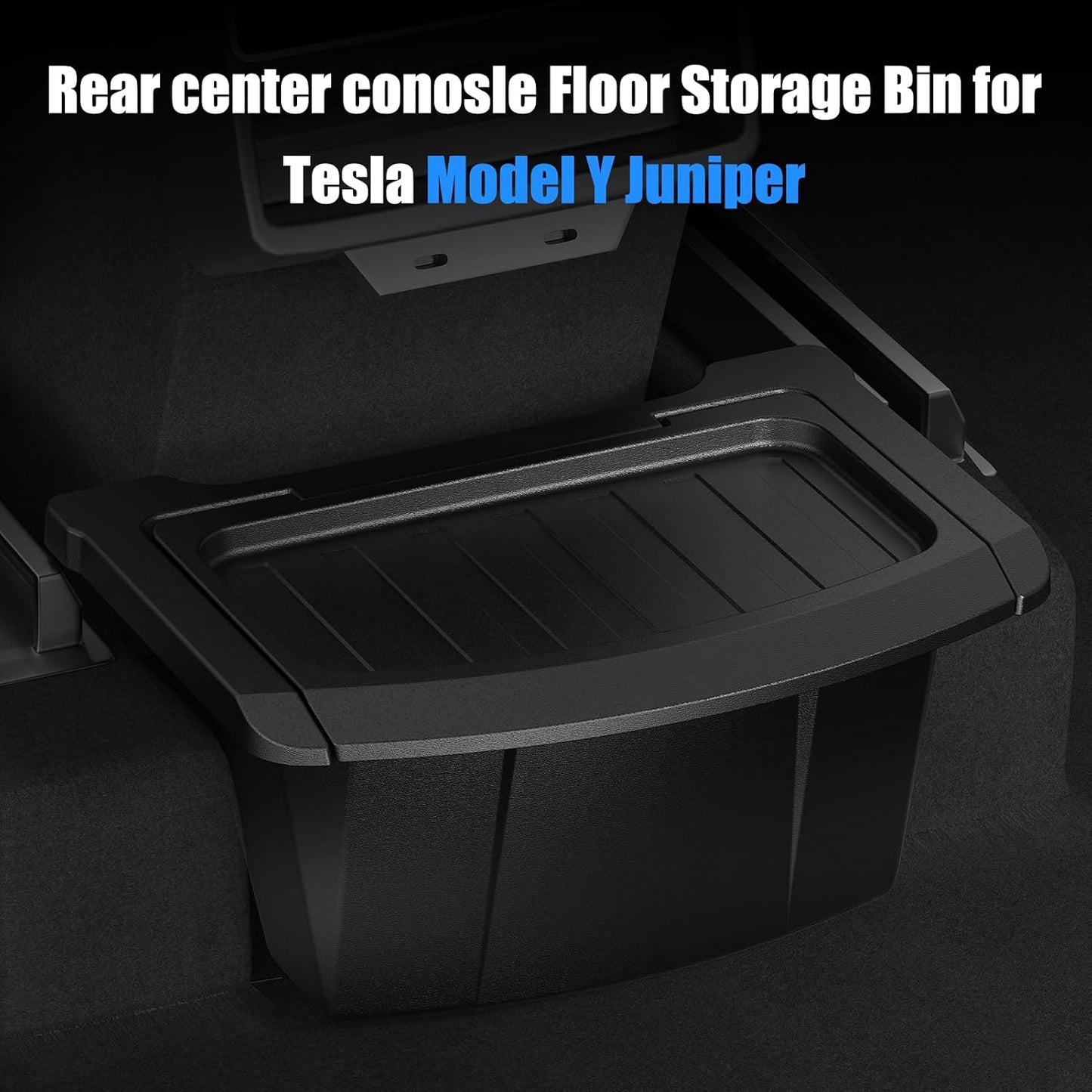 2026 Upgrade Rear Center Console Organizer for Tesla 2025-2026 Model Y Juniper Accessories, Partitioned Storage & Stable Installation, Seat Backseat Storage Trash Can Bin for Tesla Model Y Juniper