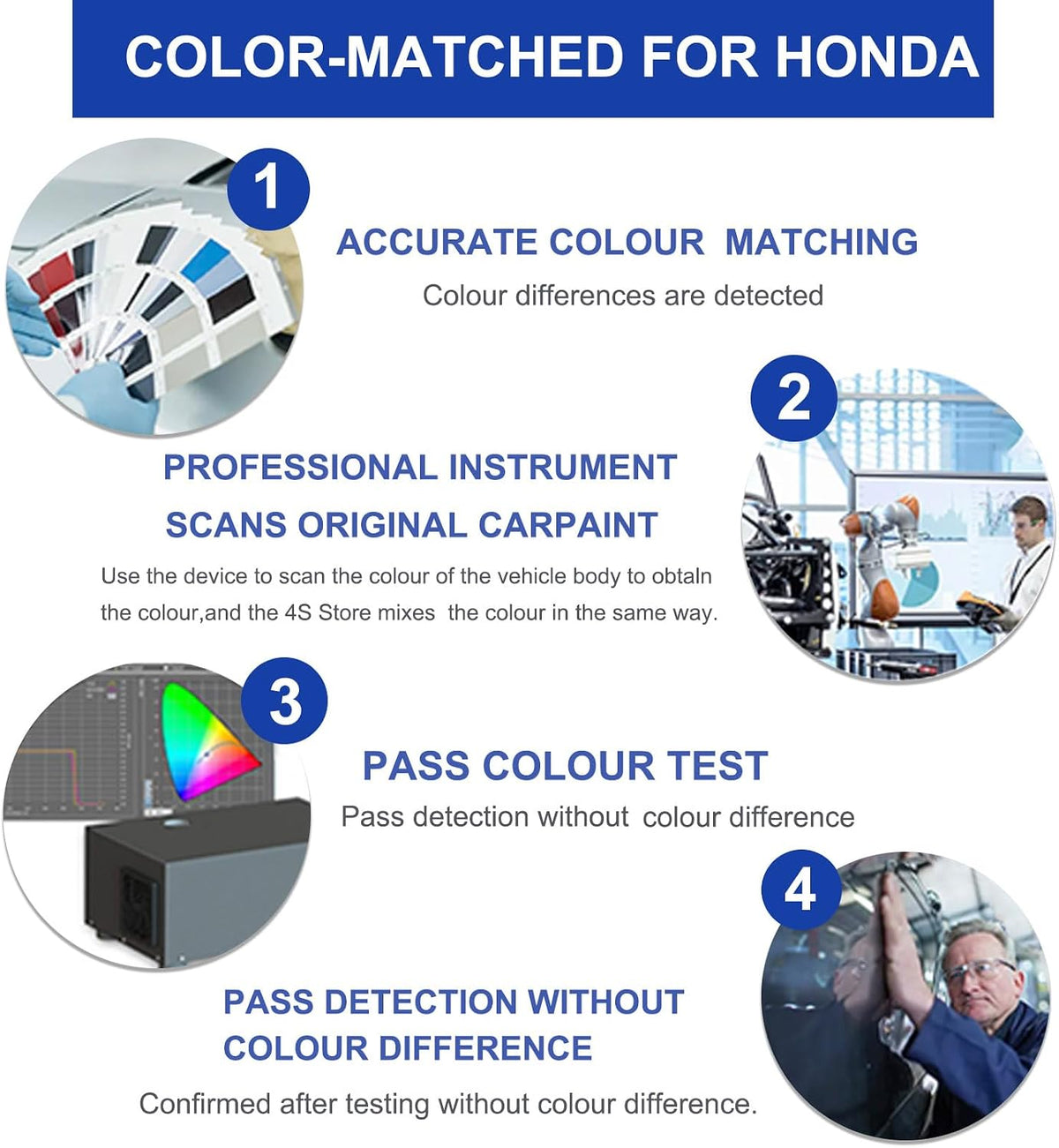 Platinum White Pearl NH-883P Touch Up Paint for Honda OEM Color Match