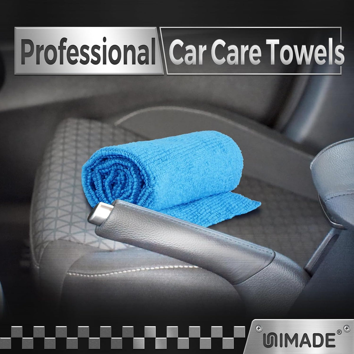 UNIMADE Shop Towels, 100 Pack Commercial Grade Work Rags Microfiber Towels