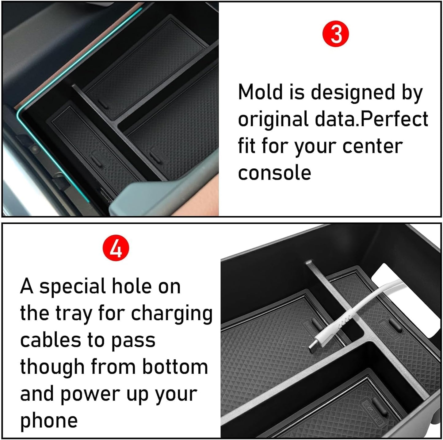Jaronx For BMW X5 G05/X6 G06/X7 G07 Center Console Organizer | Console Organizer Tray Storage Compatible with BMW X5 G05/ X7 G07 2019-2026, X6 G06 2020-2026