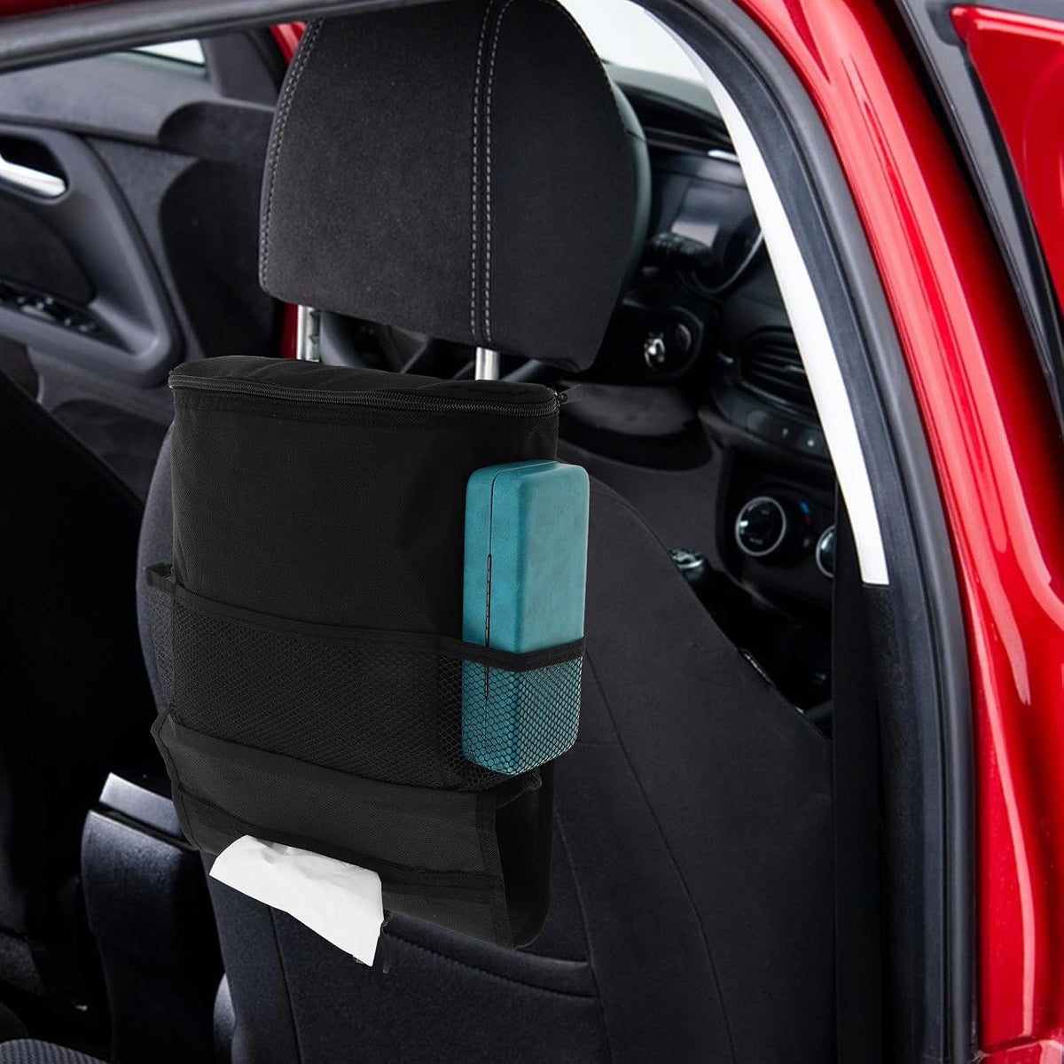 Car Seat Organizer Hanging Storage Bag Insulated Cooler Multi-pocket Travel Storage Pouch for Car Interior Accessories