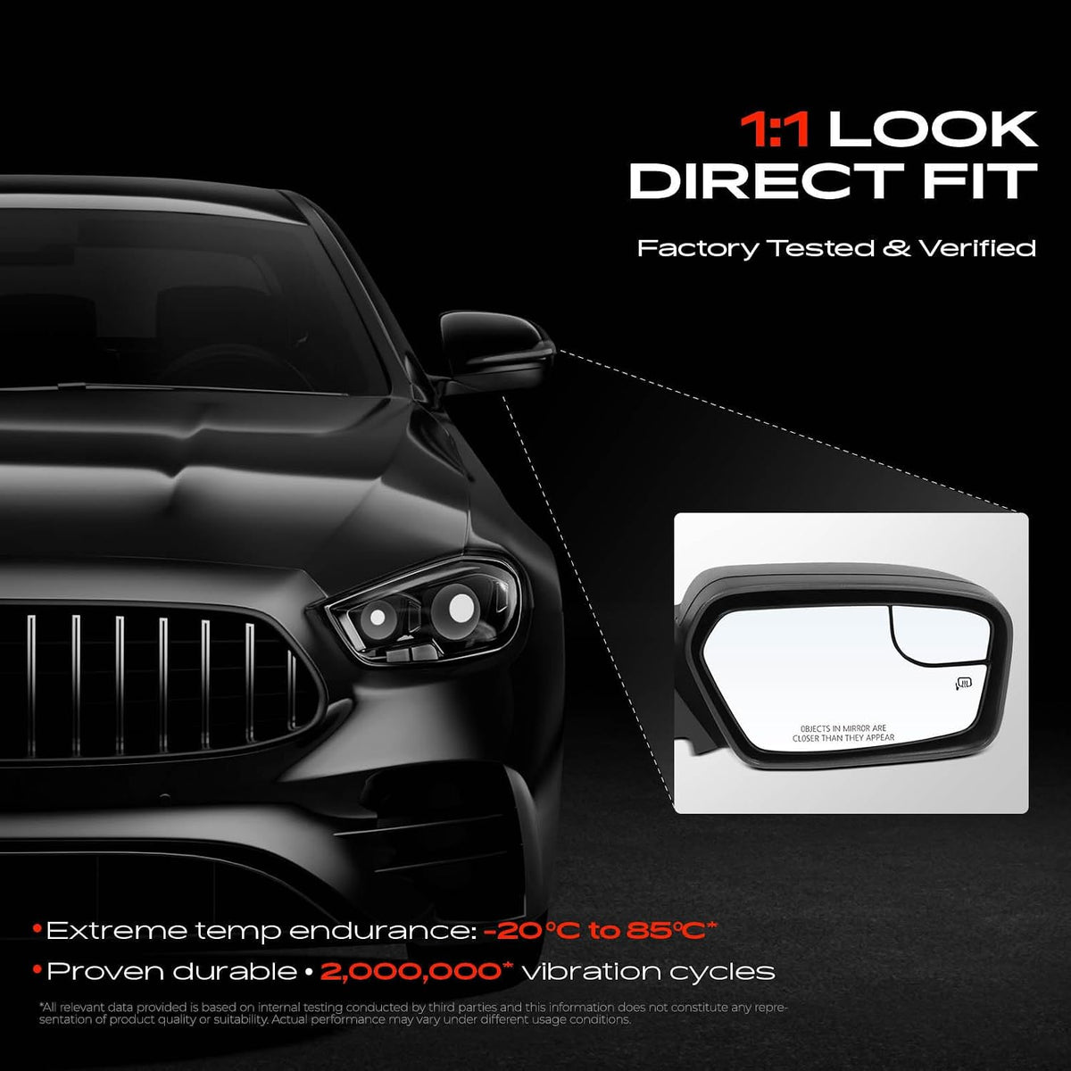 A-Premium Passenger Side Power Door Mirror Compatible with Ford, Mercury