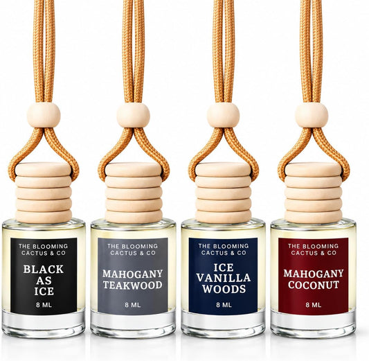 4 Pack Air fresheners | Long lasting car air fresheners, Hand-made in USA | Small room diffuser | Small Business Woman Owned. (8 ml Fresh & Earthy Pack Mix)