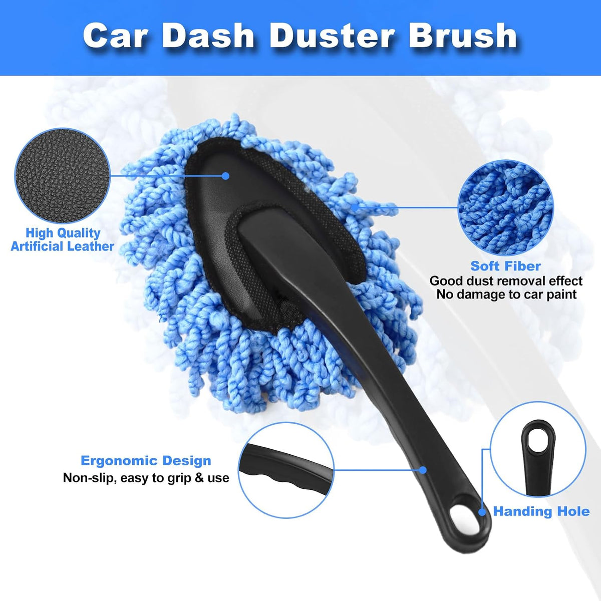 Windshield Cleaner Tool, Car Interior Detailing Cleaning Brush Kit