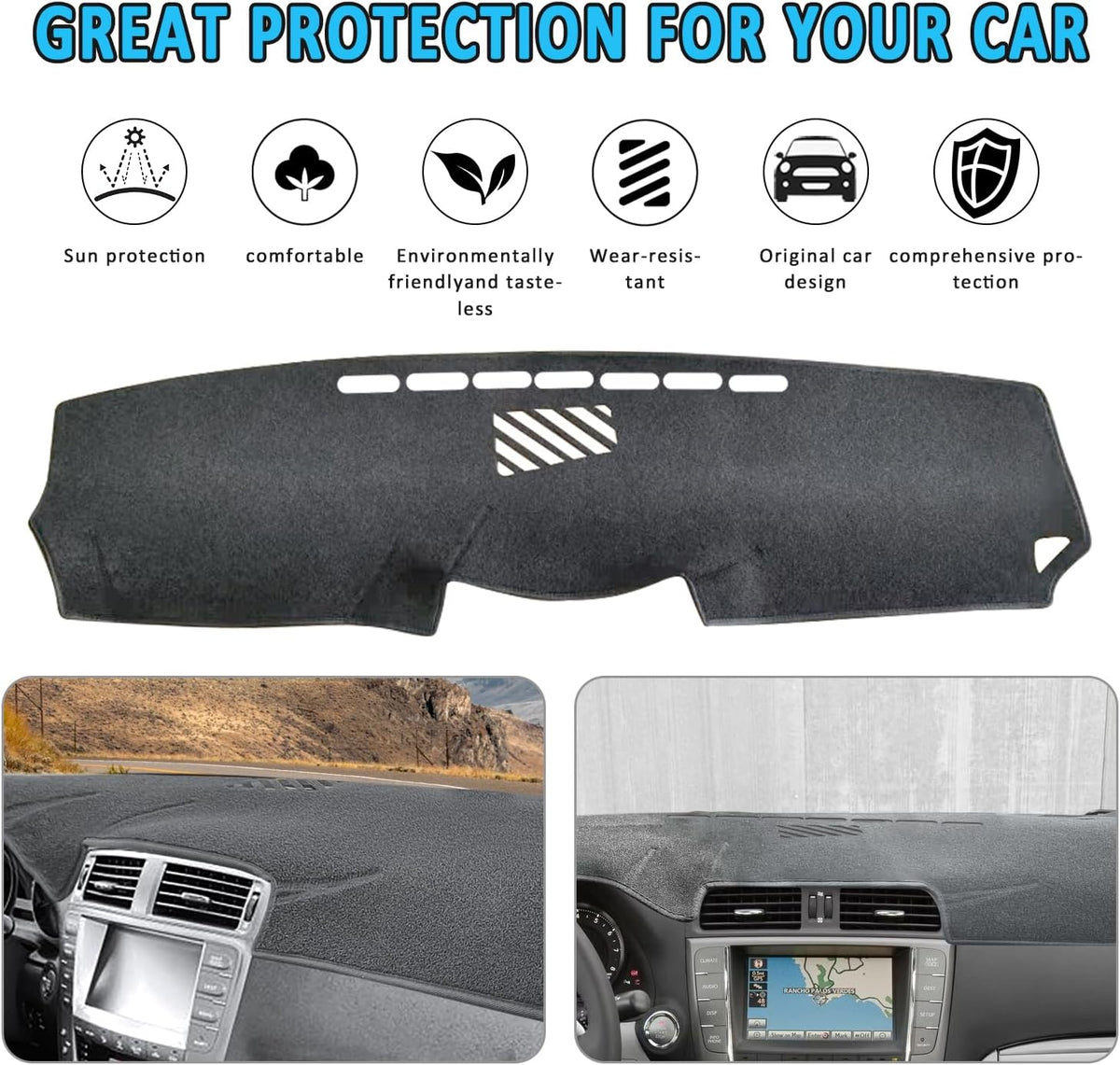 Dash Cover for Lexus IS250 IS350 2013 2012 2011 2010 2009 2008 2007 2006