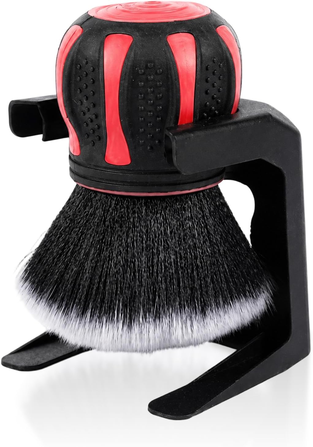 Car Detailing Brush, Car Cleaning Brush, Ultra Soft Fiber Auto Interior Dusting Brush with Storage Rack, Car Accessories Tire Shine Cleaning Tool Beauty Tools for Most Vehicles (Black Blue)