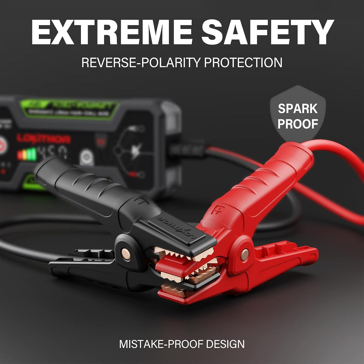 LOKITHOR J1350 PRO LiFePO4 Jump Starter - 1350A for 6.5L Gas & 3.5L Diesel