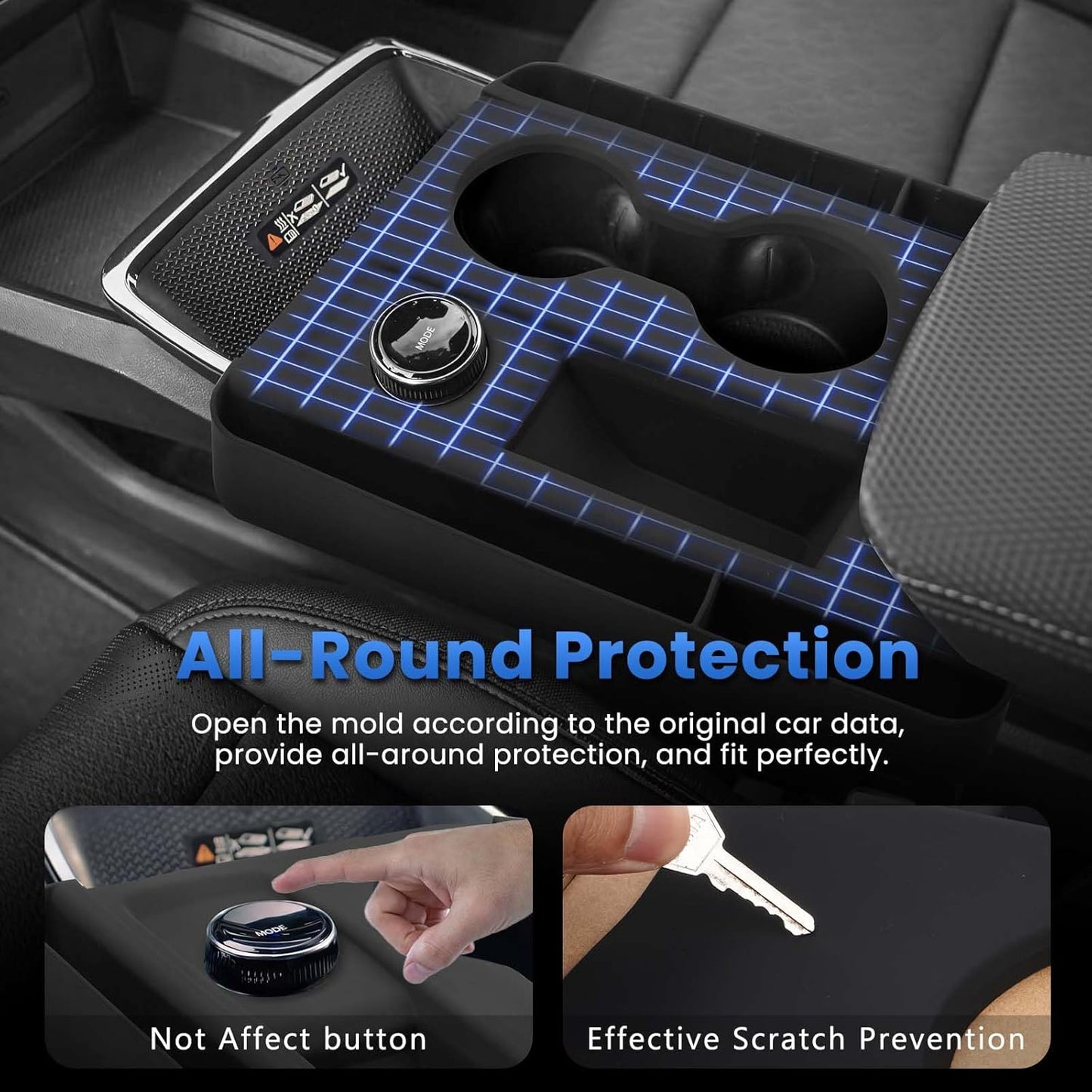 Autorder Silicone Center Console Organizer for 2025-2026 Chevy Chevrolet Equinox Accessories Anti Scratch Protective Pad Cover Storage Box Silicone Shift Panel Trim Cover(Not for Equinox EV)