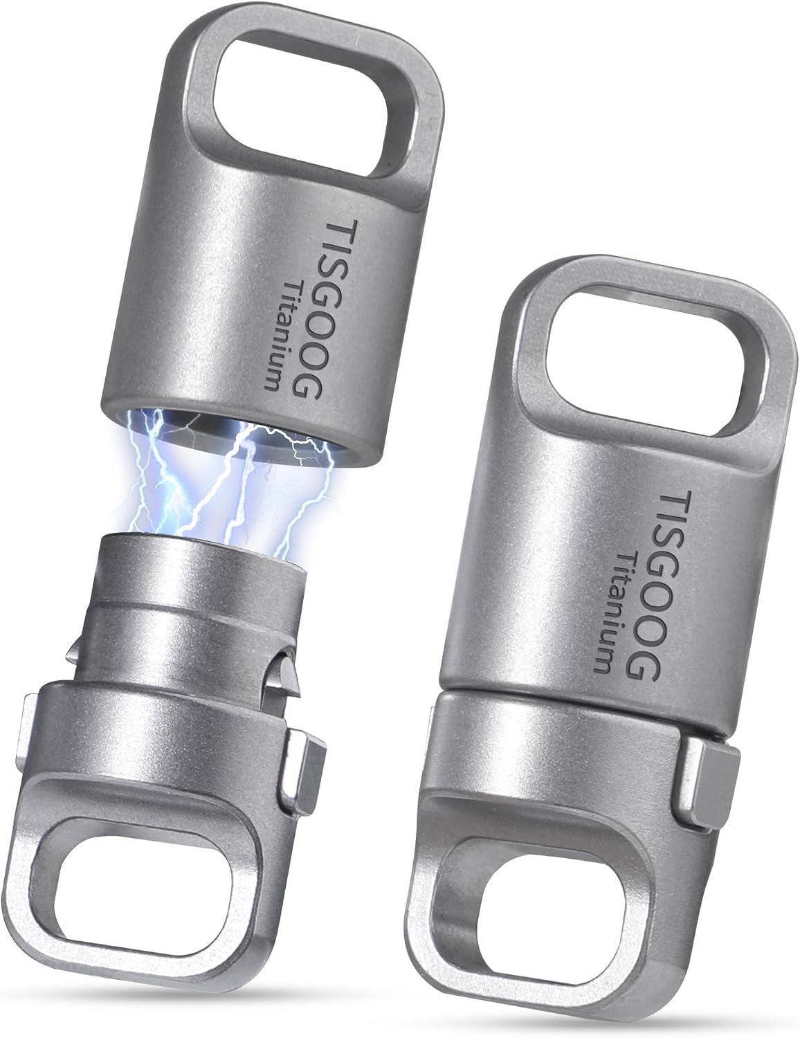 Titanium Quick Release Keychain, Strong Magnetic Keychain for Car Keys, 360 ° Rotatable, Safely Lock, Rust-Proof