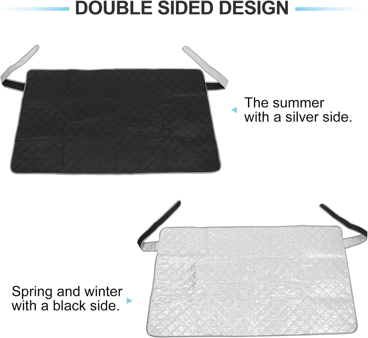 X AUTOHAUX Rear Windshield Cover for Ice and Snow Magnetic Car Window Black
