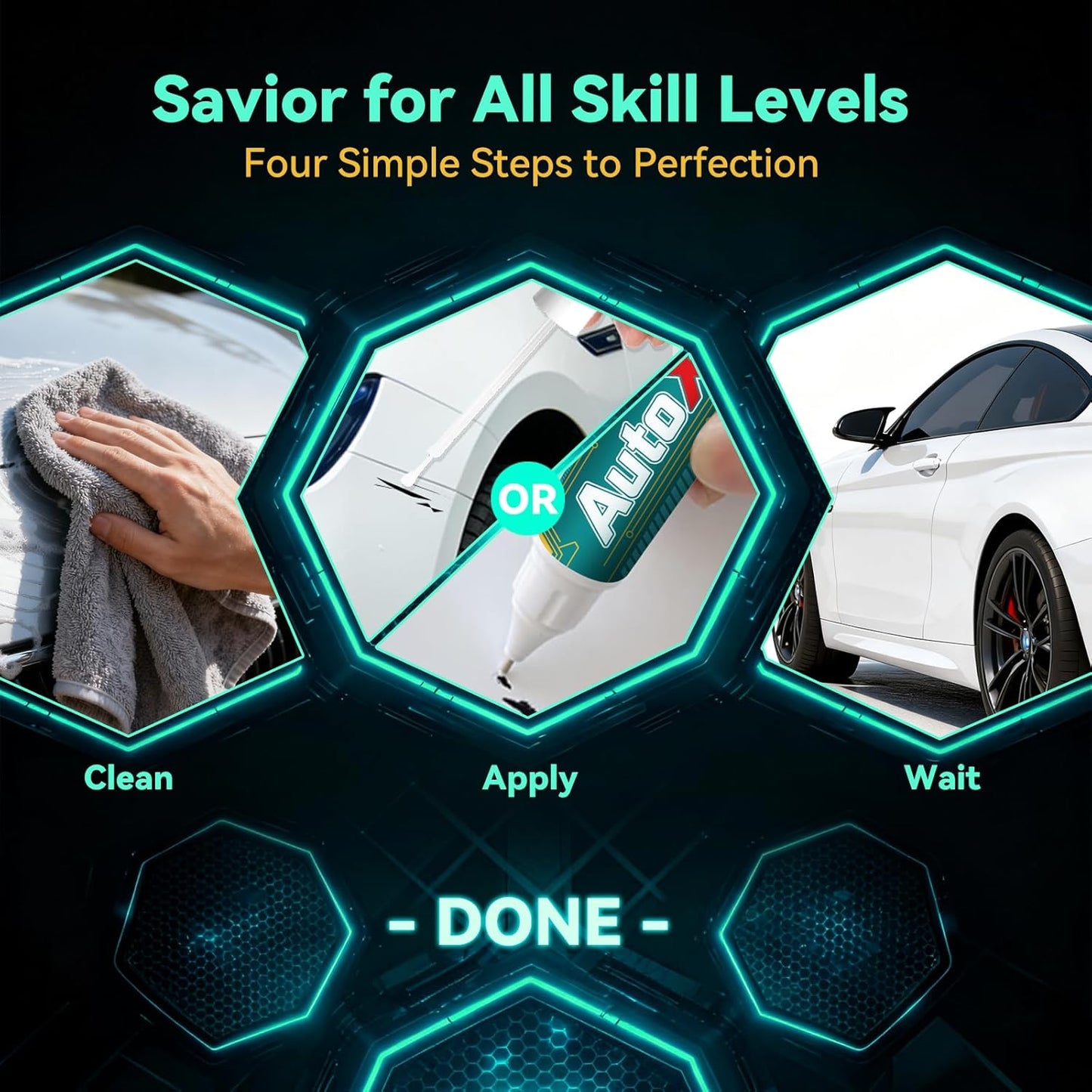 Satin Steel Gray Metallic(G9K/WA464C) Touch Up Paint Compatible with GMC Car Paint Pen Scratch Repair Automotive Scratch Remover Fix Exact Color Match
