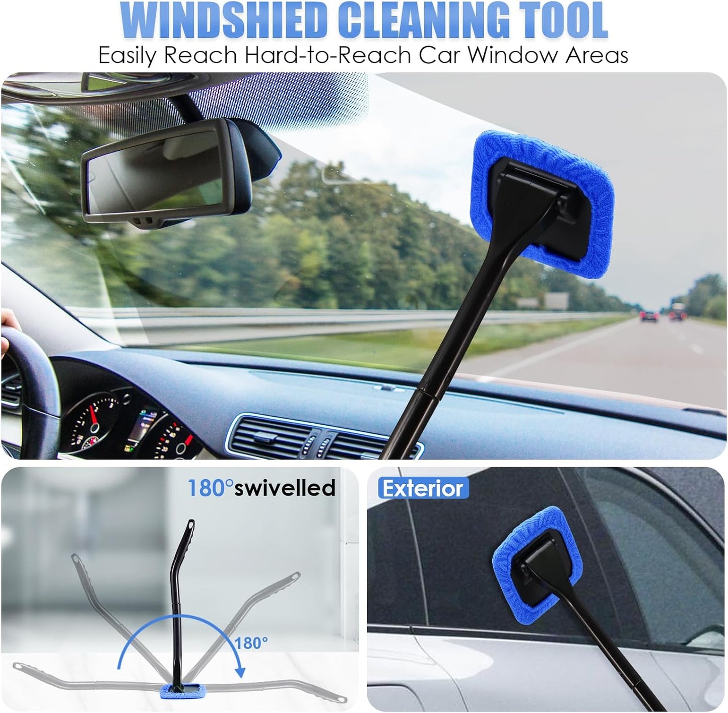 Car Cleaning Kit, Car Interior Detailing Kit with High Power Handheld Vacuum, Detailing Brush Set, Windshield Cleaner, Cleaning Gel, Complete Auto Accessories for Men, Women