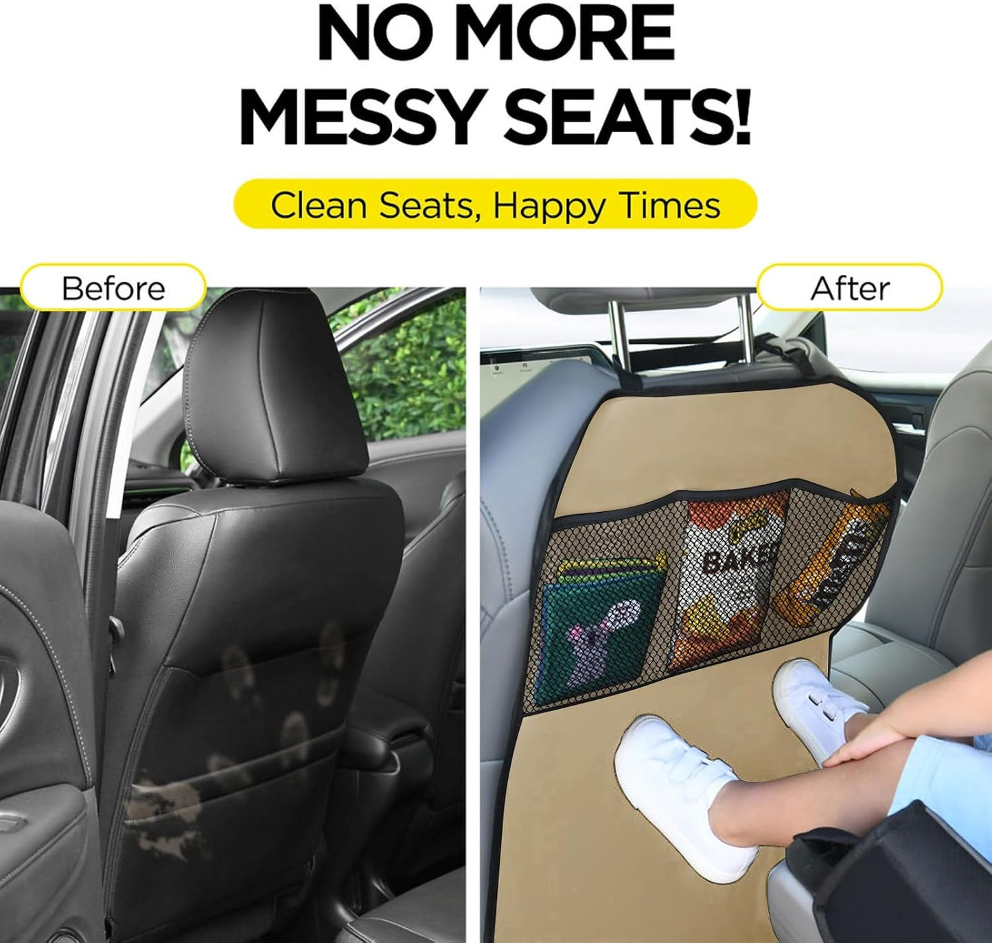 lebogner Back Seat Kick Mats (Beige)