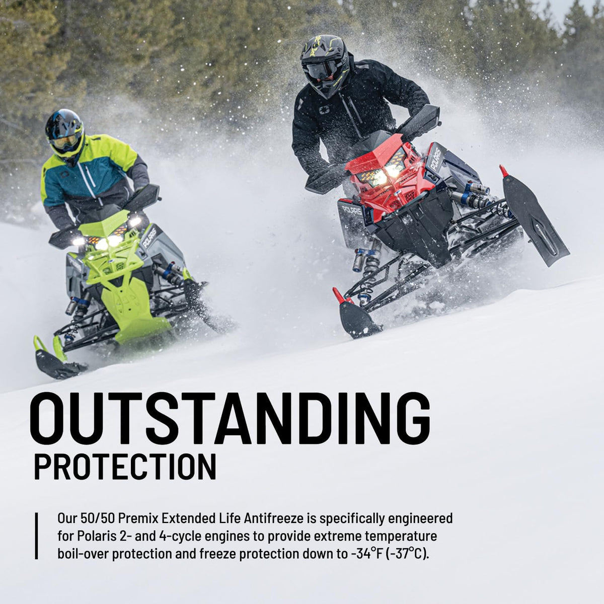 Polaris 50/50 Premix Extended Life Antifreeze, Snow and ORV, 1 Qt - 2880514