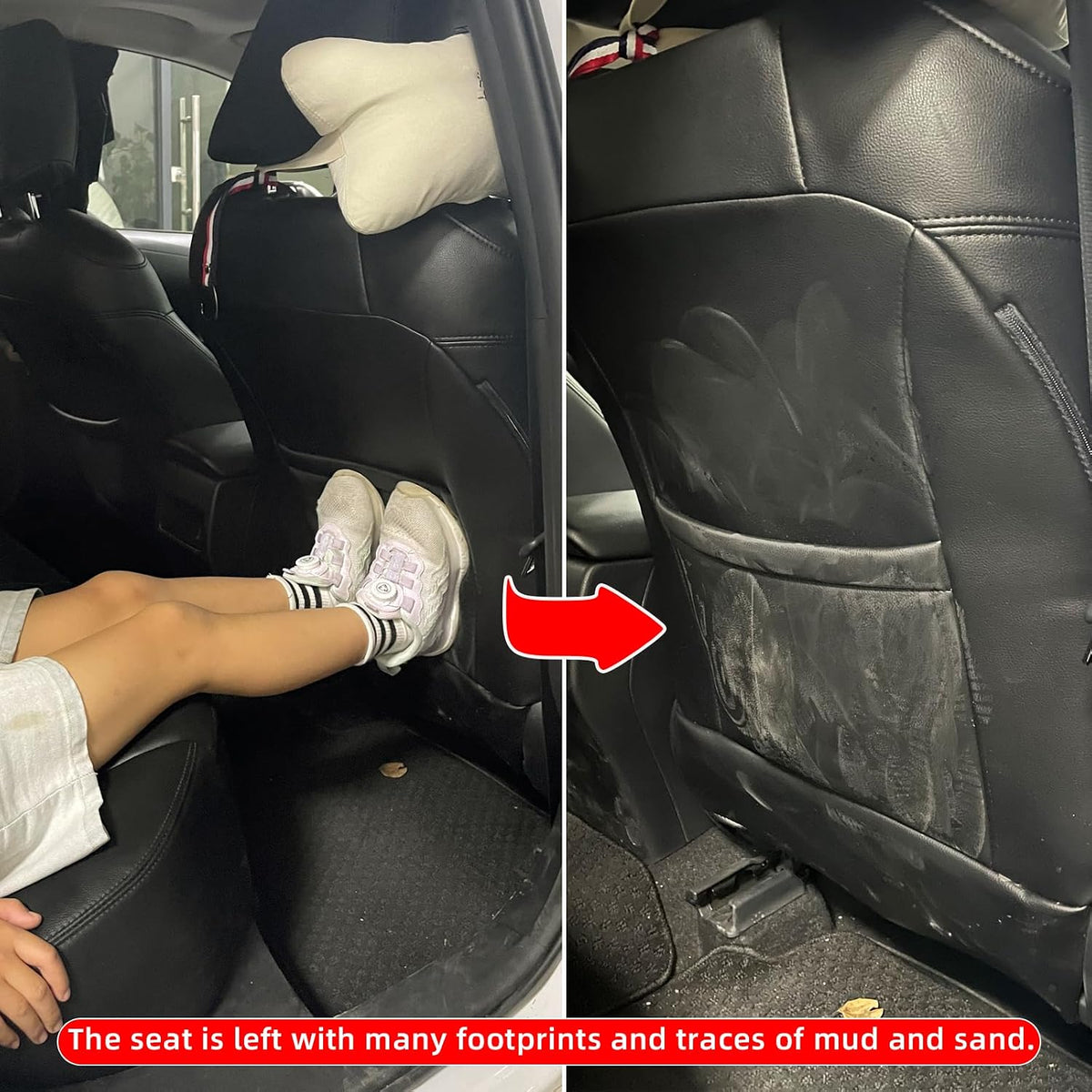 TAIKOO Seat Back Protector,Shields Seat Backs from Kicks and Adds Storage