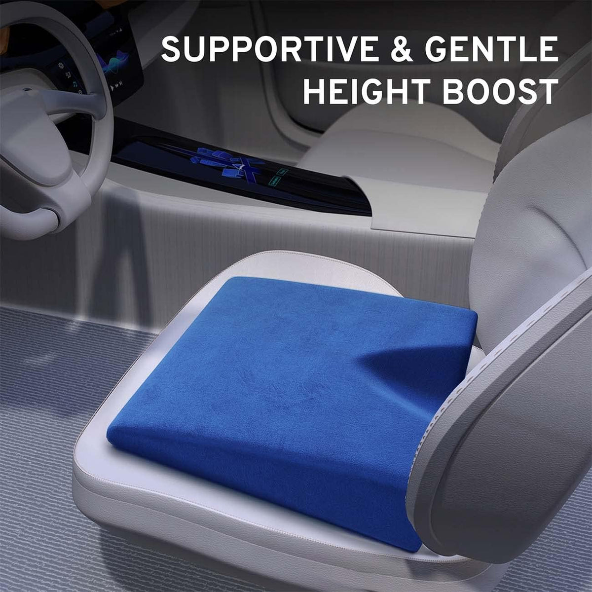 ComfySure Wedge Pillow for Office Chair Cushion and Car Seat Cushion - Medium Firm Memory Foam Seat Pad for Truck Seat, Gaming Chair - Orthopedic Support and Pain Relief for Tailbone and Hip