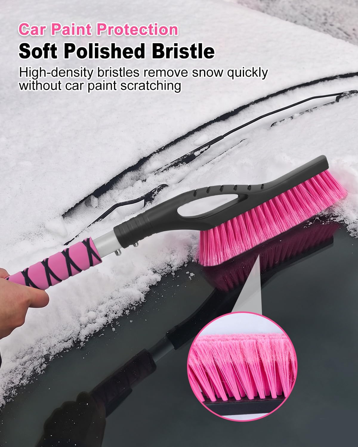 Snow Brush and Ice Scraper for Car Scratch-Resistant Snow Scraper