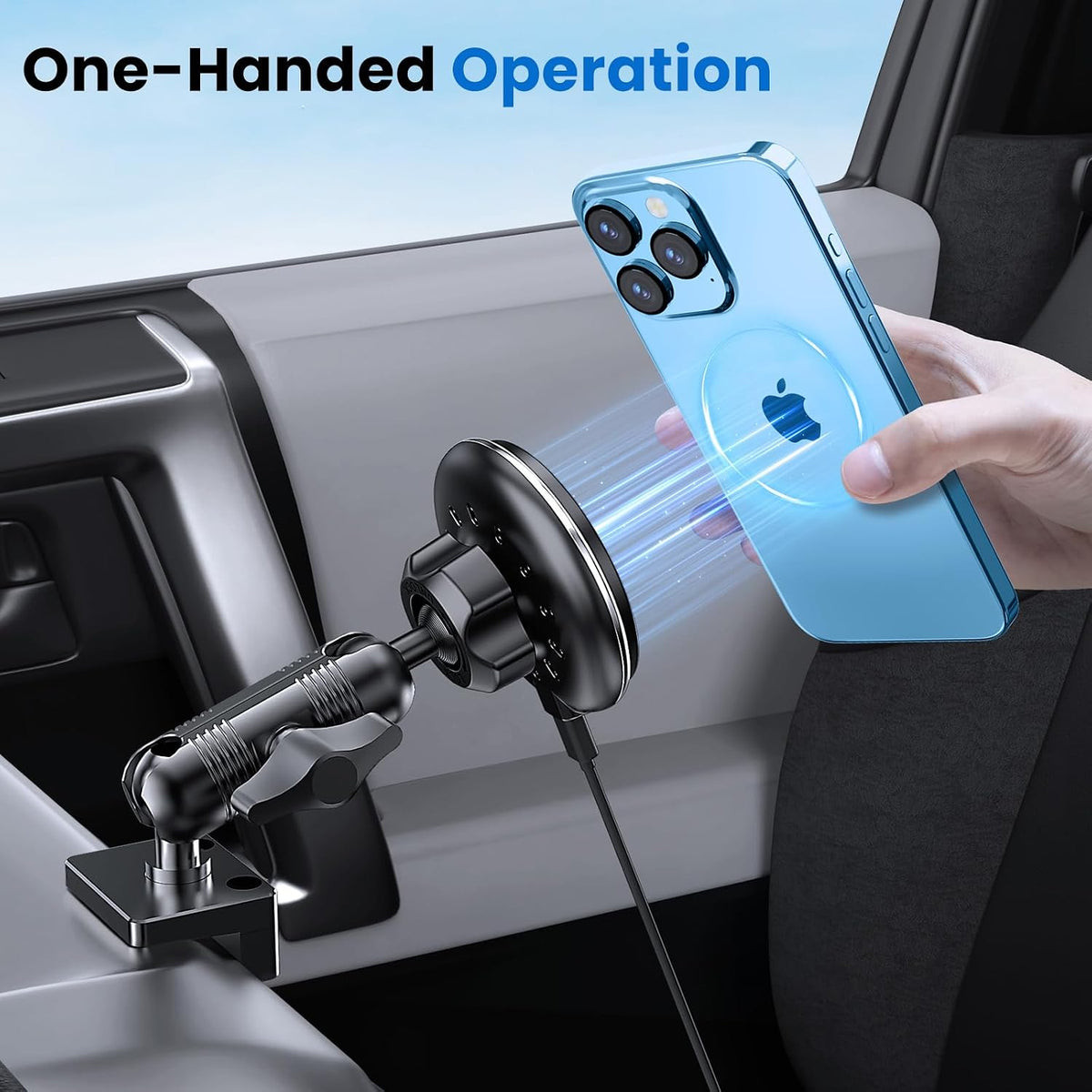 DIAMOOKY Wireless Charger Magnetic Phone Mount for Toyota 4Runner 2010-2024