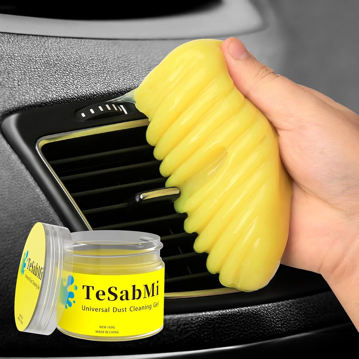 TeSabMi Car Cleaning Gel Cleaning Putty Car Putty Car Interior Cleaner Auto Detail Tools Car Cleaning Slime Car Accessories White Elephant Gifts for Men Women Adults Stocking Stuffers 2 Pack