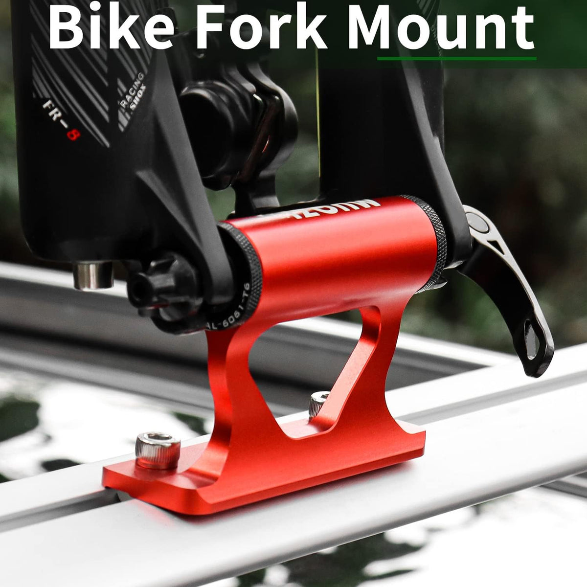 Bike Upgraded Quick Release Thru Axle Fork Mount and Bicycle Rear Wheel Holder, Black