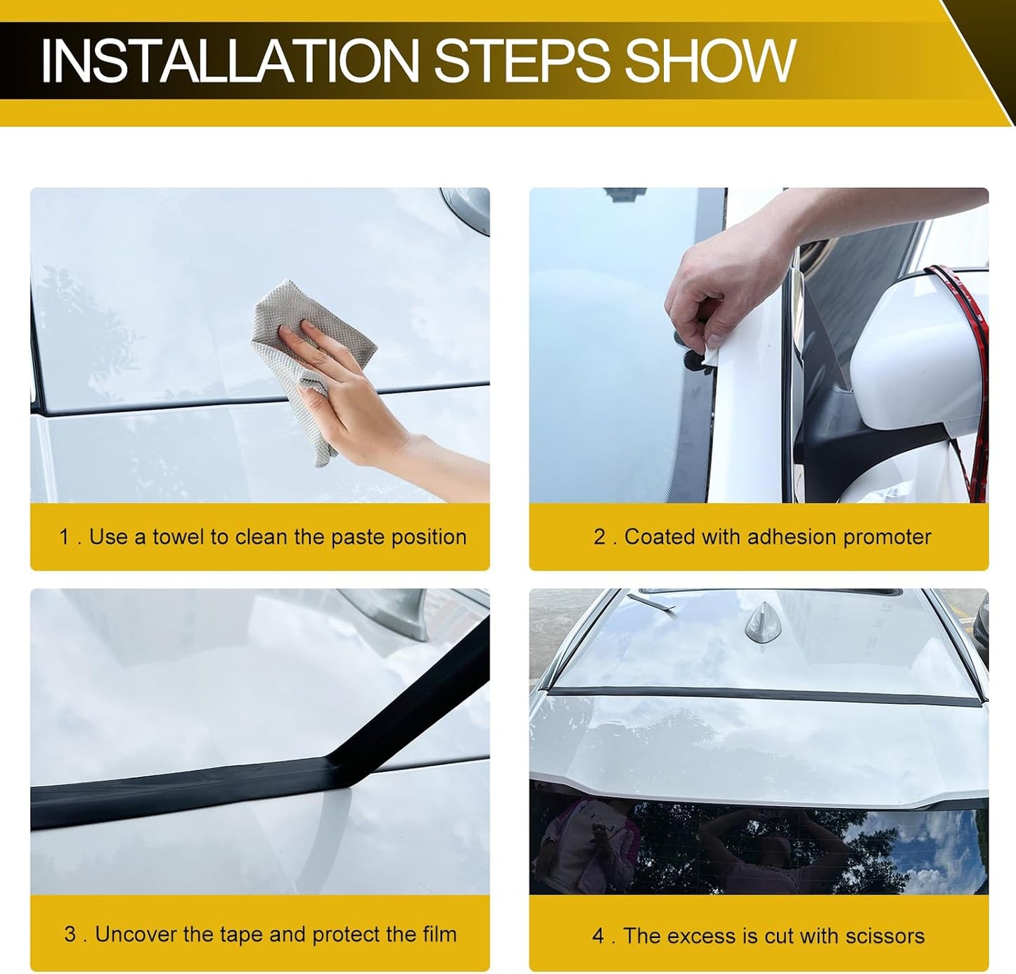 19.68 Windshield Rubber Seal Car Weather Stripping Trim T Shape Sealing Strip for Car Front Rear Windshield, Molding，Tailgate Adhesive Rubber Seal Strip(19mm)