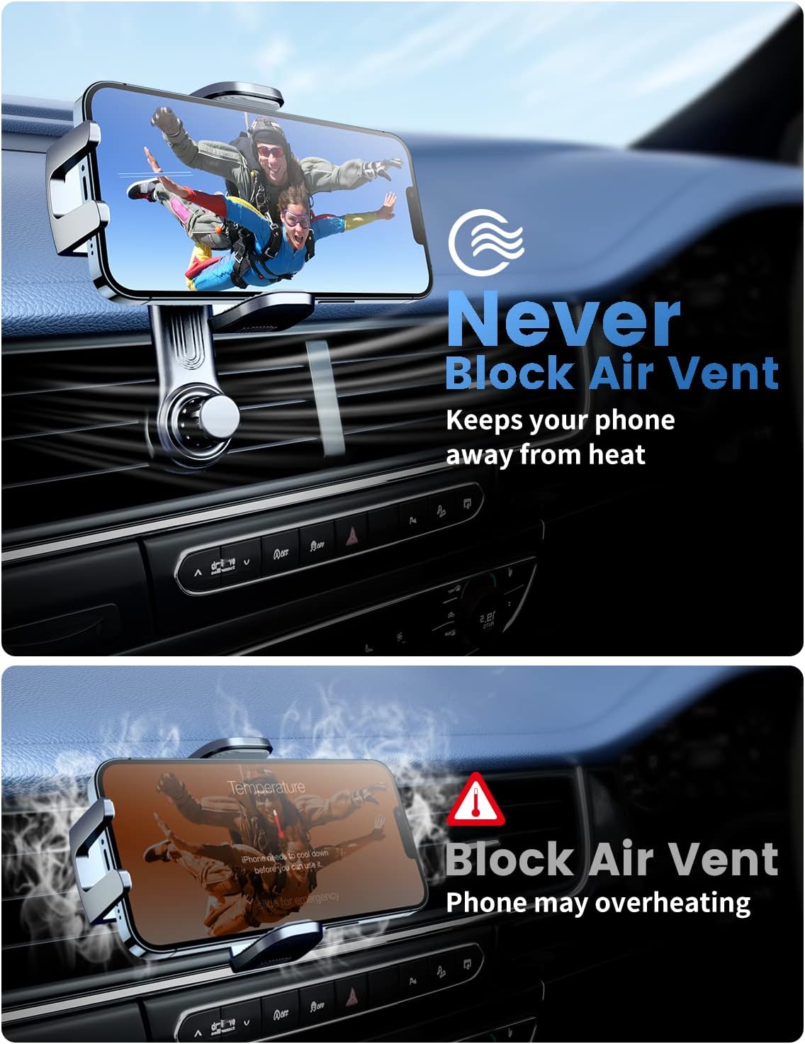 eSamcore Car Vent Phone Mount, Car Phone Holder for Your Air Vent Clip