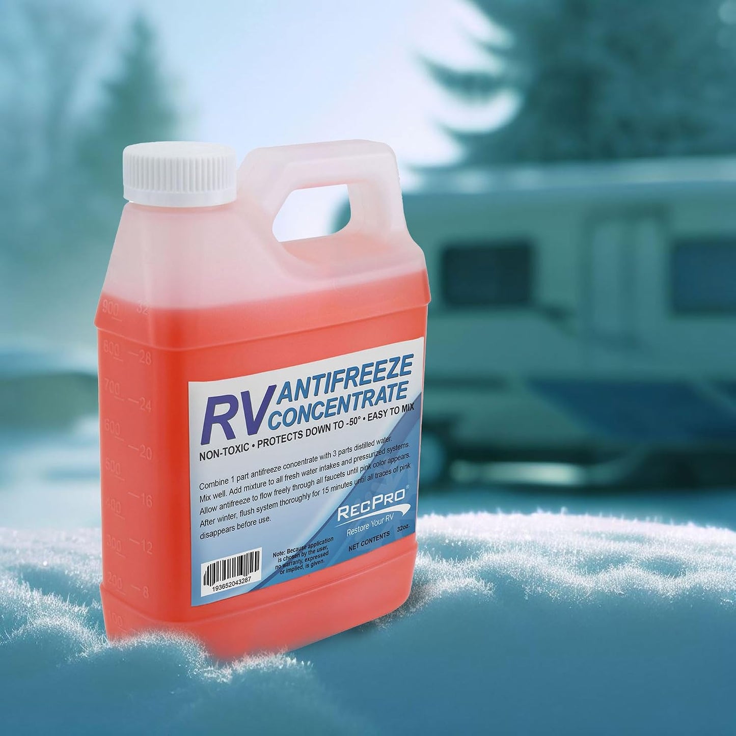 RecPro RV Antifreeze Concentrate | -50°F | 32 oz | 3 Pack