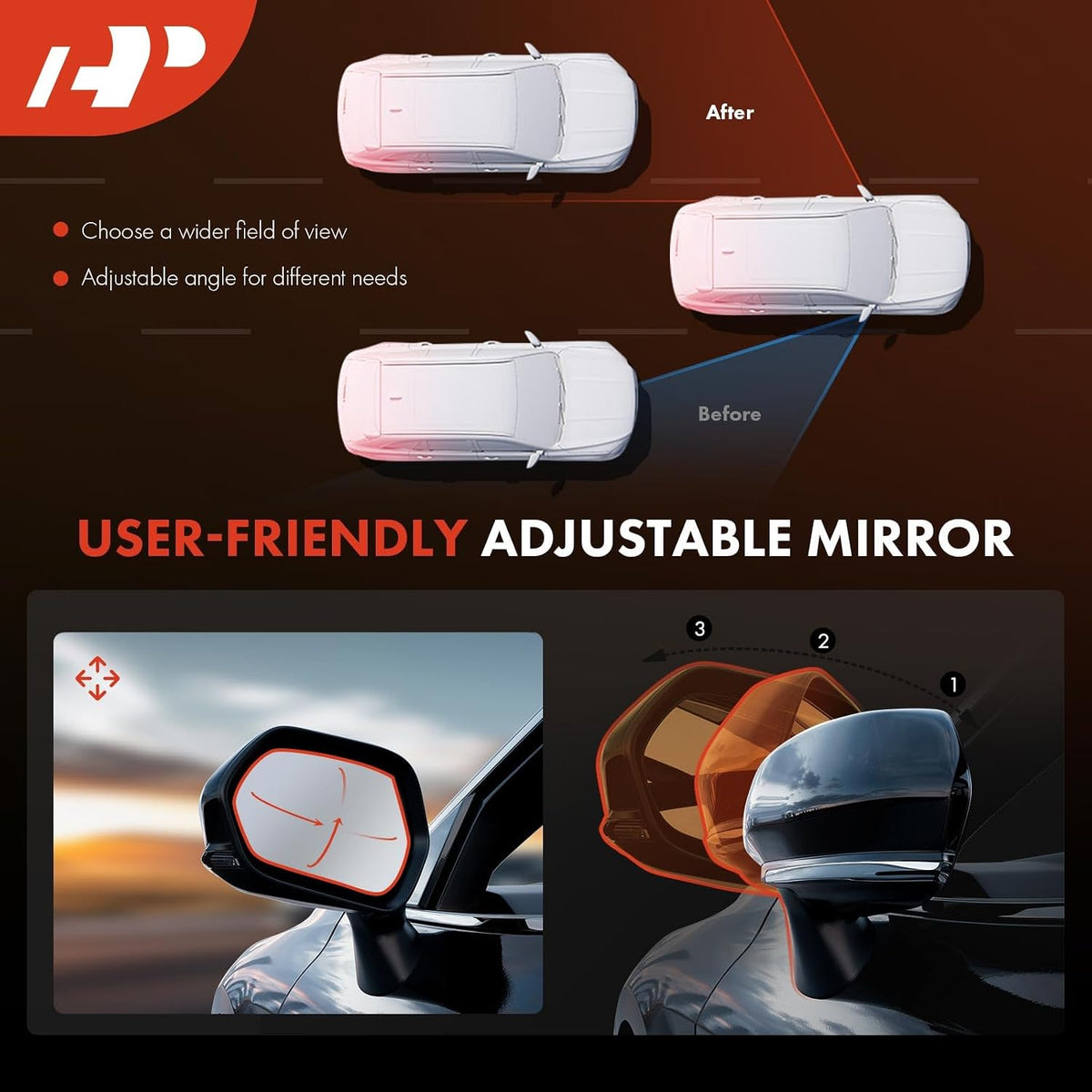 A-Premium Driver Side Power Door Mirror Compatible with Hyundai