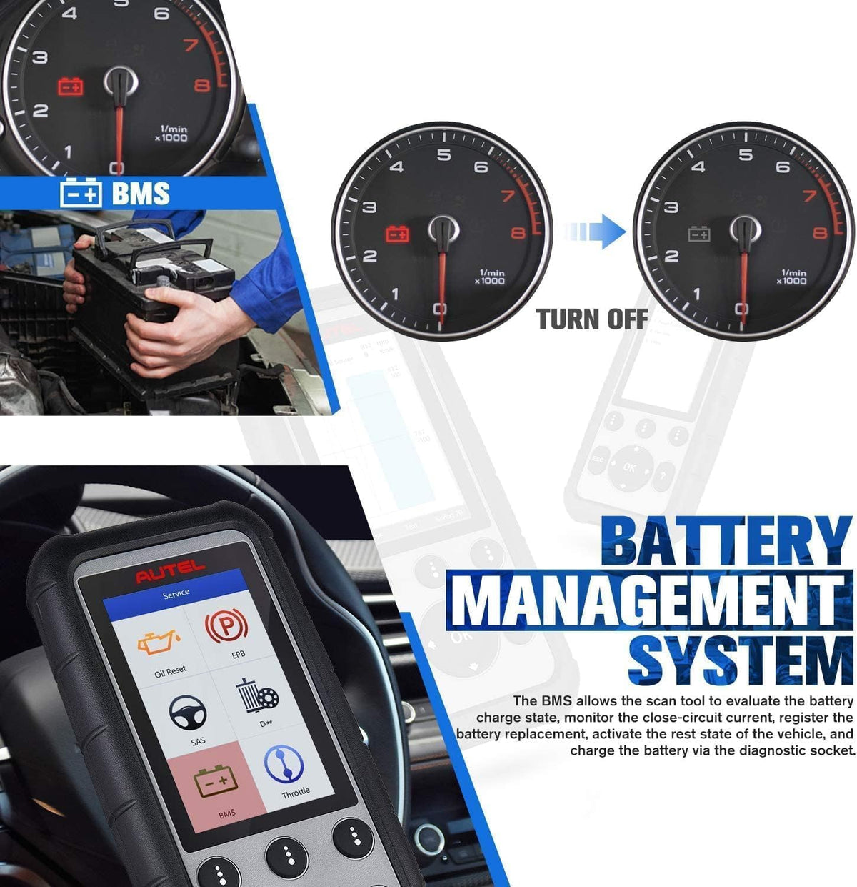 Autel MaxiDiag MD806 PRO OBD2 Scanner, Car All System Diagnostic Scan Tool