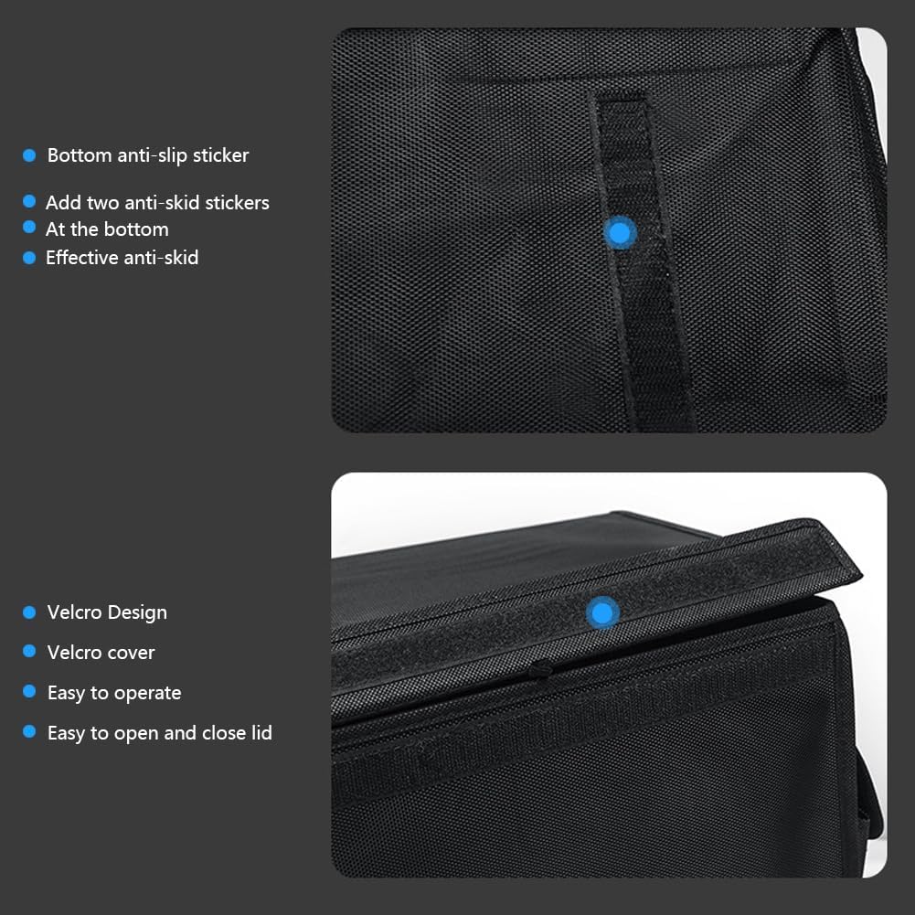Non-slip Car Organizer, Multi-Use Collapsible Car Storage Box, Portable Auto Cargo Storage Bin for Car SUV Truck, Waterproof Outdoor Camping Picnic Storage Container,