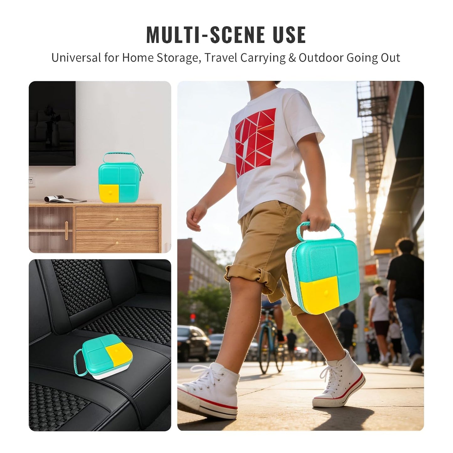 JOYTORN Hard Travel Carrying Case Compatible with Nex Playground Active Play System Console, Portable Storage Bag with Dedicated Compartments for Remote, Adapter and Base Accessories