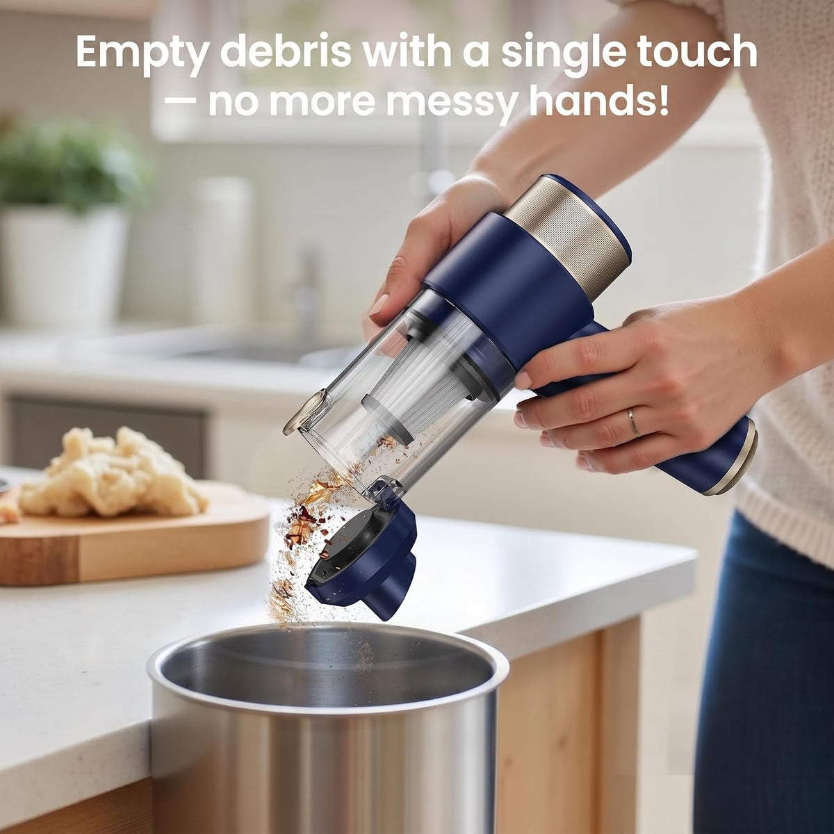 Car Vacuum Handheld Vacuum Cleaner, 15000PA Suction, Mini Vacuums with Air Duster and Blower, Portable Hand Held Vacuum for Car, House, Crumbs, Hair (Blue)