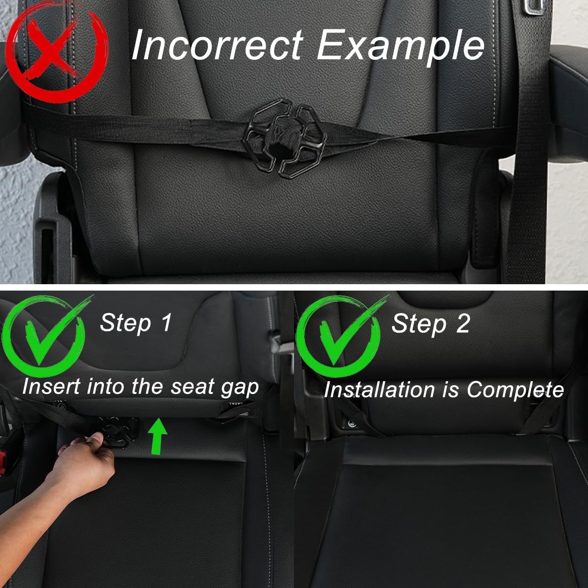 GMQ Backseat Car Organizer with Touch Screen,Protectors Kick Mats Travel Accessories for Kids,Multifunctional Seat Back Organizer Car Travel Organizer Accessories (Black, 2PCS)