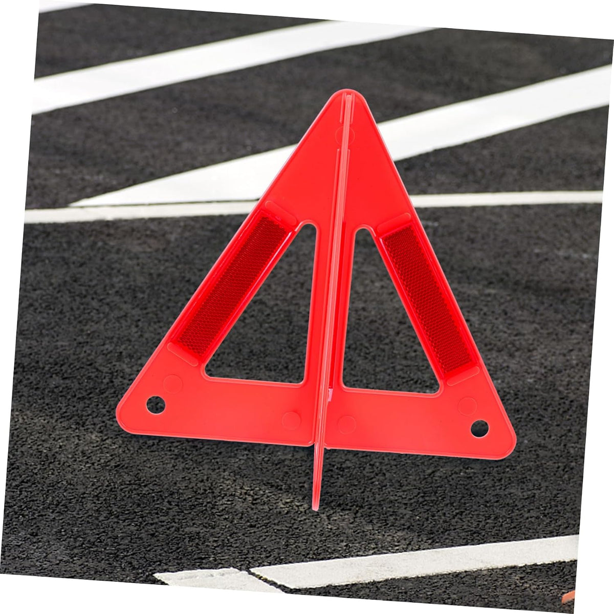 Foldable Reflective Warning Triangle Sign, PVC Roadside Safety