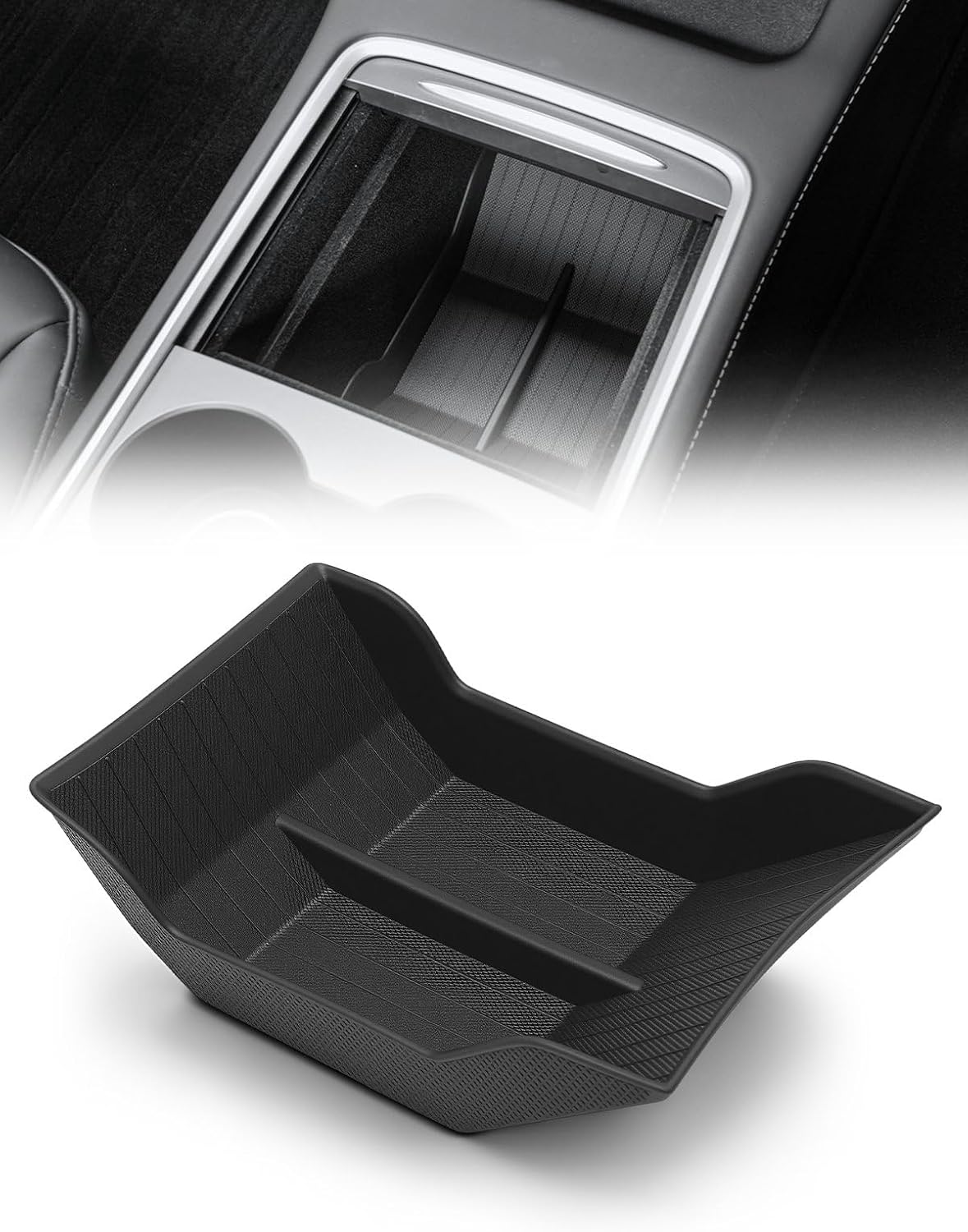 YHTAUTO Center Console Lower Bottom Organizer for Tesla Model 3 2021-2023