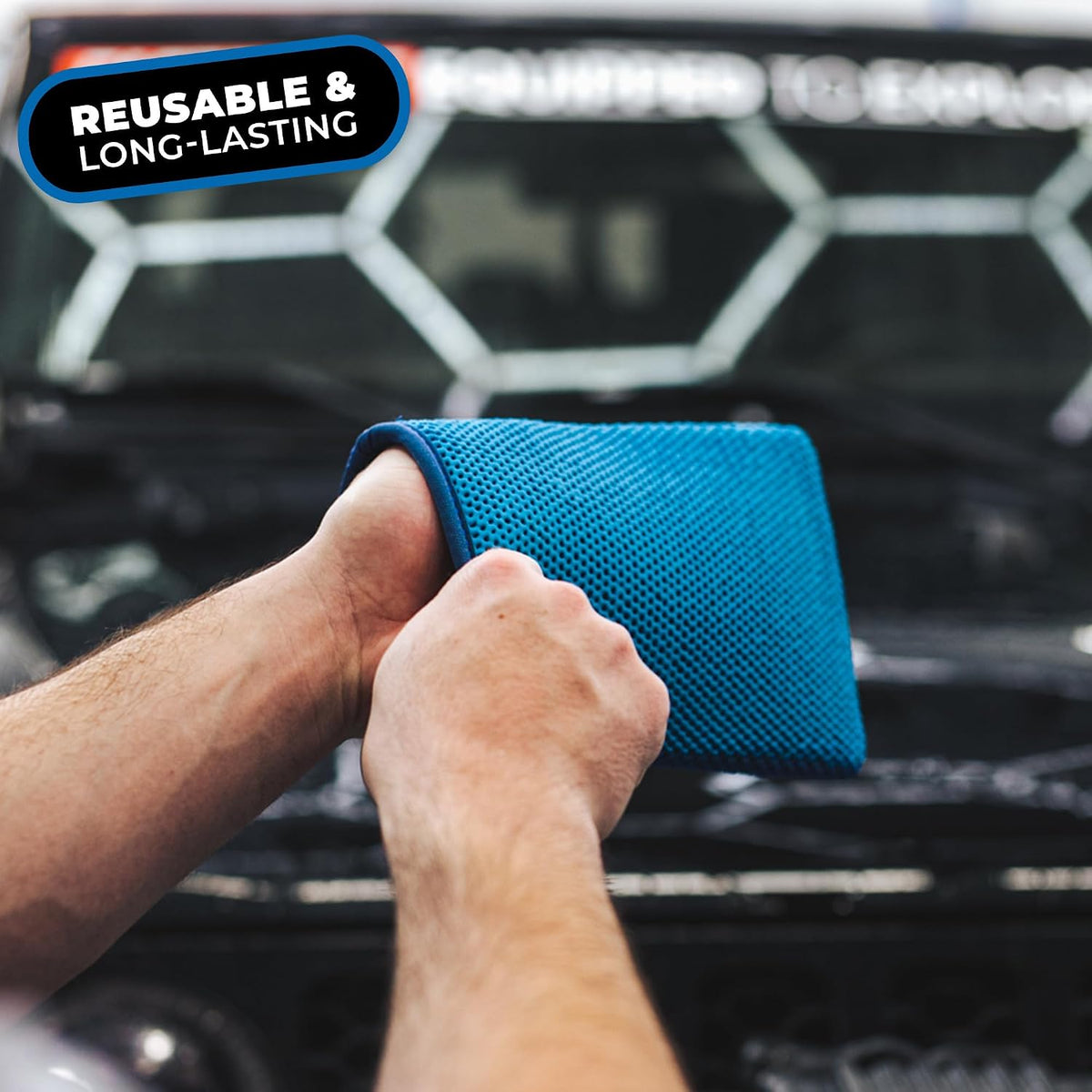 The Rag Company - Ultra Clay Decontamination Mitt - Easy to Use; Effective Cleaning & Release of Paint Contaminants; Increase Wax & Sealant Bond; Enhance Gloss &Color Depth; Fine Grade (8.7"x5.7")