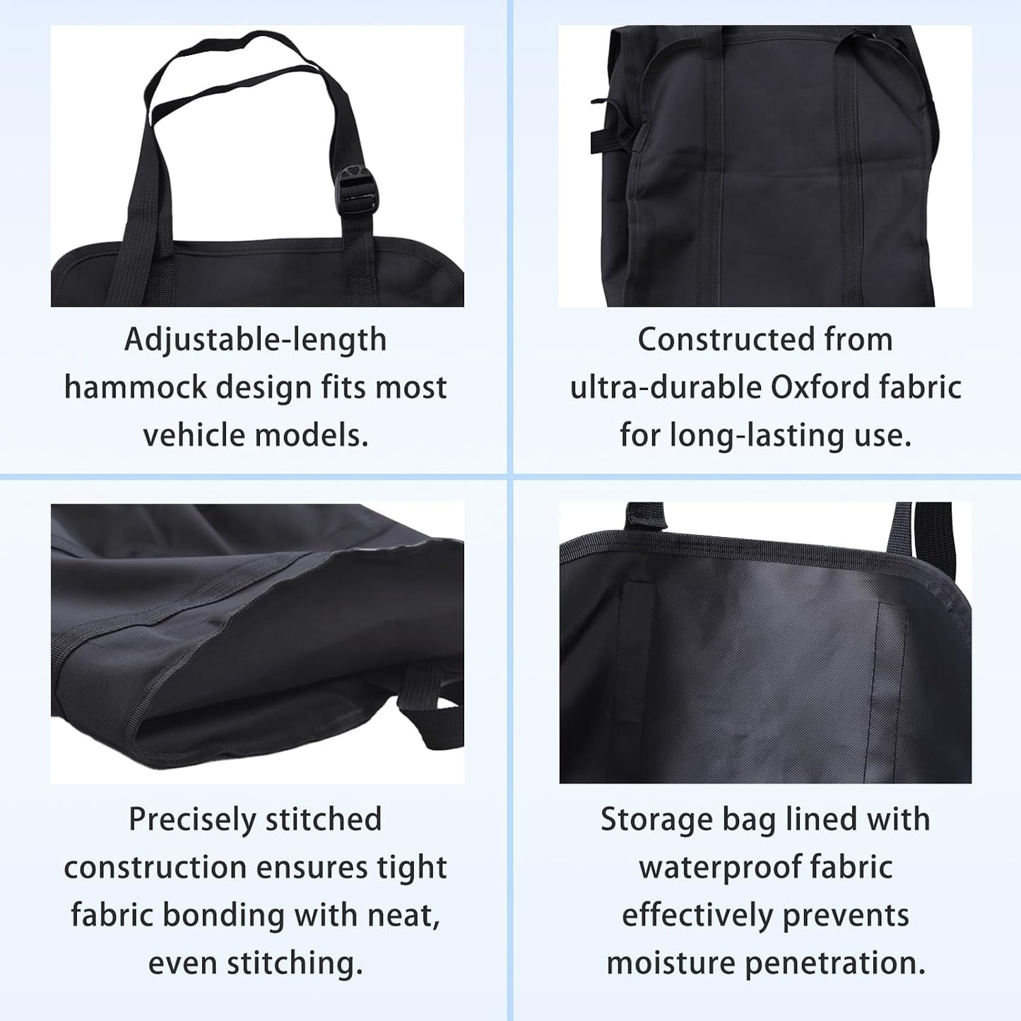 Car Seat Organizer, Collapsible Hammock Back Seat Storage Bag | Foldable Car Hanging Multifunctional Shopping Shoulder Bag,Reusable Tote with Drawstrings, Large Capacity for Car,Truck,SUV