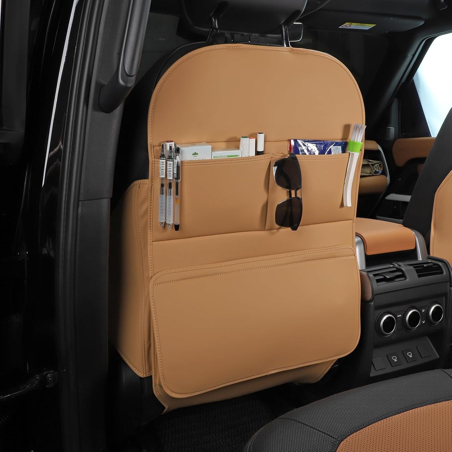 TAIKOO Seat Back Protector,Preventing the Impact of Children Stepping on the Seat Backrest,Beautiful appearance and easy to clean,black (Brown-2 psc)