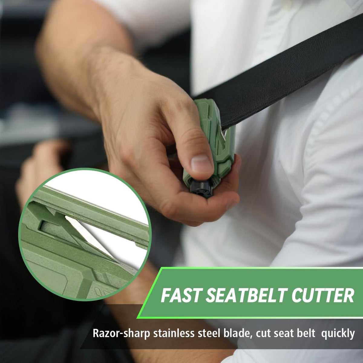 SINSEN Window Breaker Seatbelt Cutter, Car Safety Hammer, Life Hammer Car Escape Tool, Portable Escape Kit