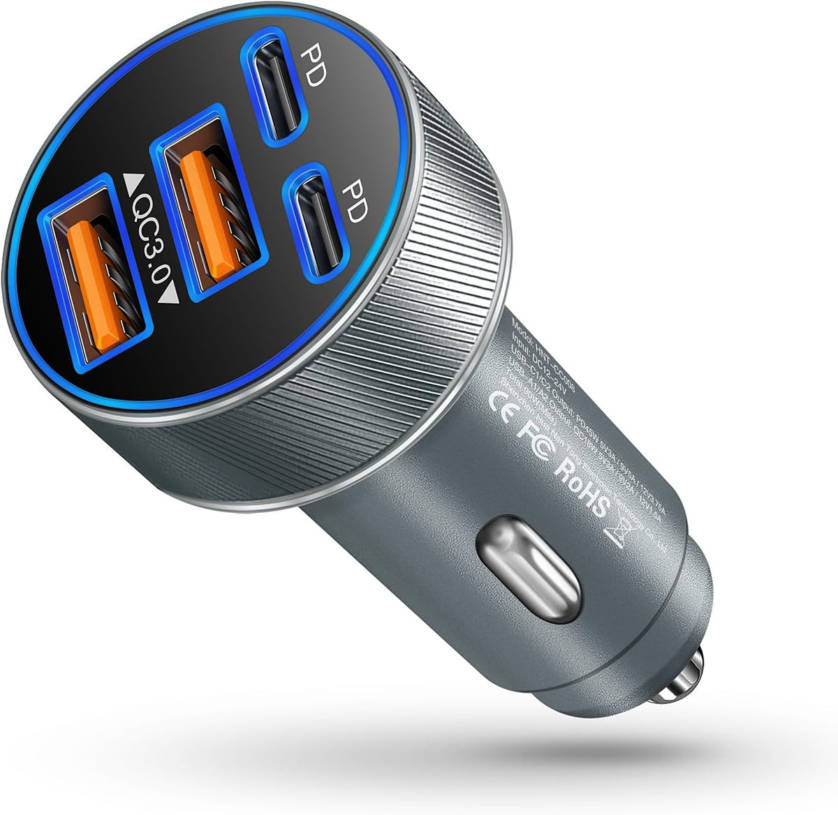 USB C Car Charger, Multi Port 90W Fast Charging Cigarette Lighter Adapter