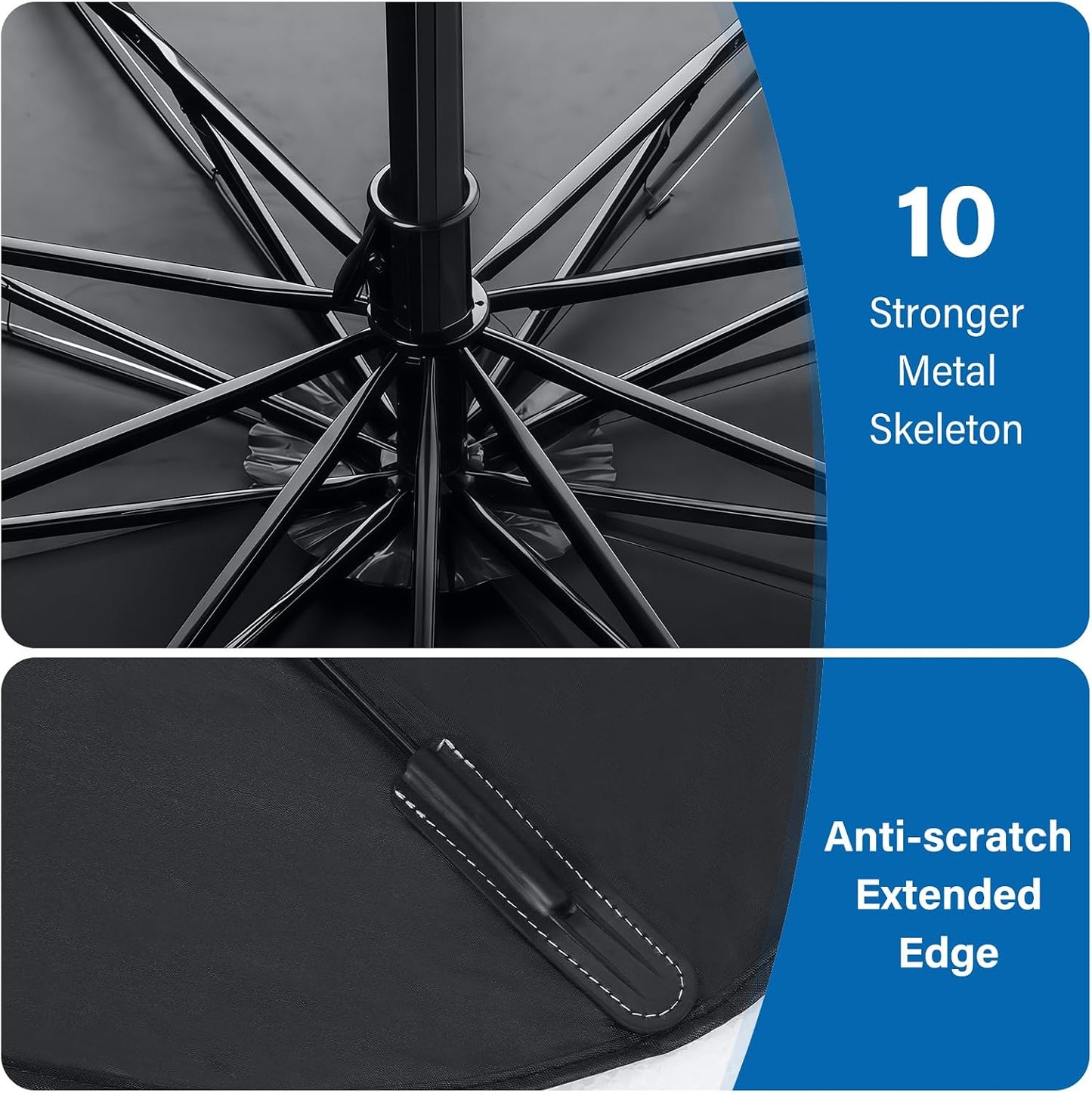 Windshield Sun Shade Umbrella - Foldable Car Window Shades, Reflective Car Sun Shade Windshield, Front Sun Shade for Cars Windshield for Hatchback, Truck, SUV, MPV (57"x31.5"), Sliver