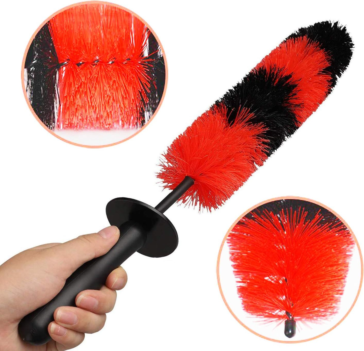 Linkhood 2-Pack Master Wheel Brush, Easy Reach Wheel and Rim Detailing Brush 18’’ Long Soft Bristle, Car Wheel Brush, Rim Tire Detail Brush,Multipurpose use for Wheels,Rims,Exhaust Tips,Motorcycles