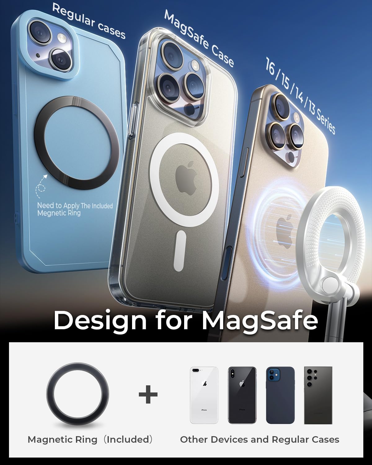 MRGLAS 2026 Upgraded for MagSafe Vacuum Car Phone Mount
